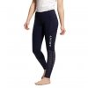 Legginsy młodzieżowe EOS z lejem kolanowym silikonowym - ARIAT - navy